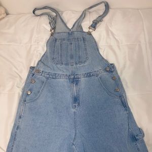 Light Washed Denim Overalls